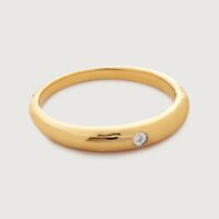 Gold plated Dainty Brilliance Diamond Ring