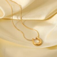 Lucky Horseshoe 18K Gold Plated Gold Necklace