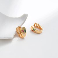 Colorful Diamond Stone  Earrings for Women