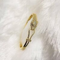 Luxury Panther Elegance 18K Gold-Plated Diamond Bracelet
