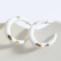 Plain Gold Half Circle Earrings