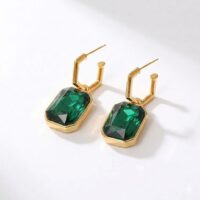 Green Stone Earrings